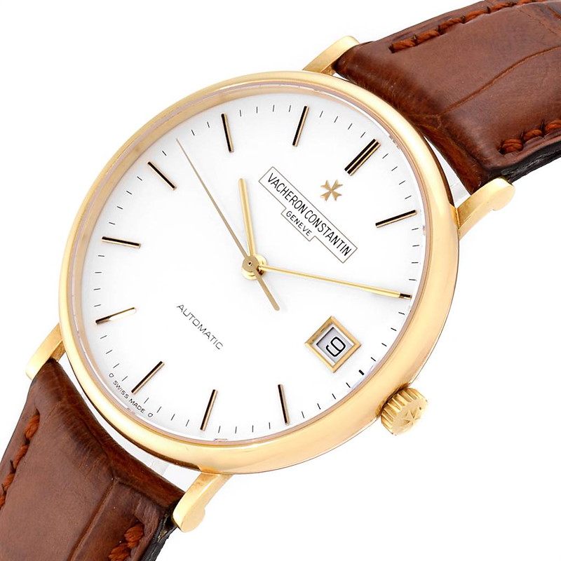 Vacheron Constantin Patrimony Yellow Gold White Dial Mens Watch 42002