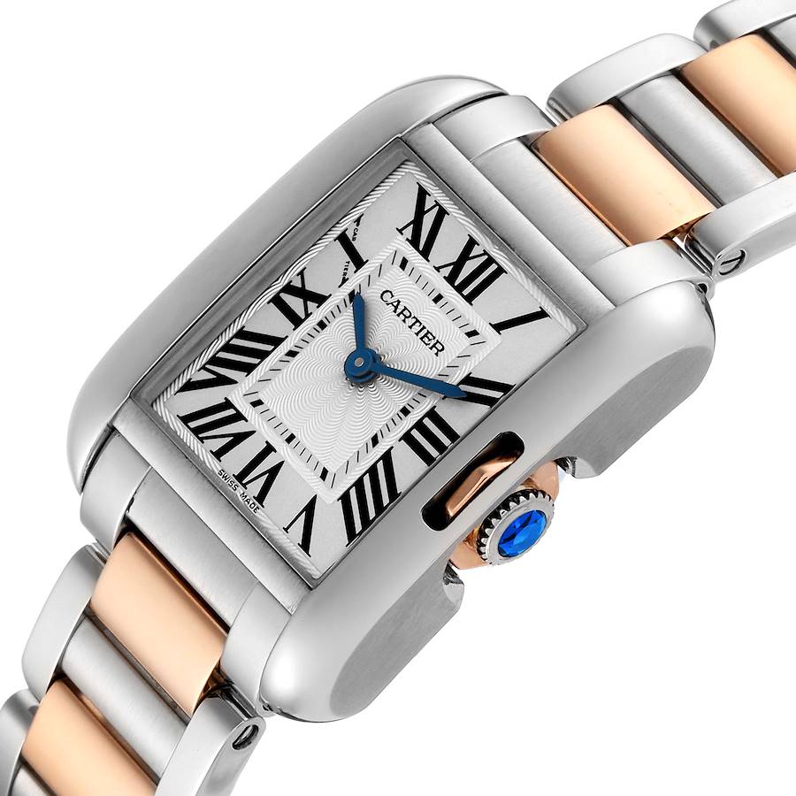 Cartier Tank Anglaise Small Steel Rose Gold Ladies Watch W5310036
