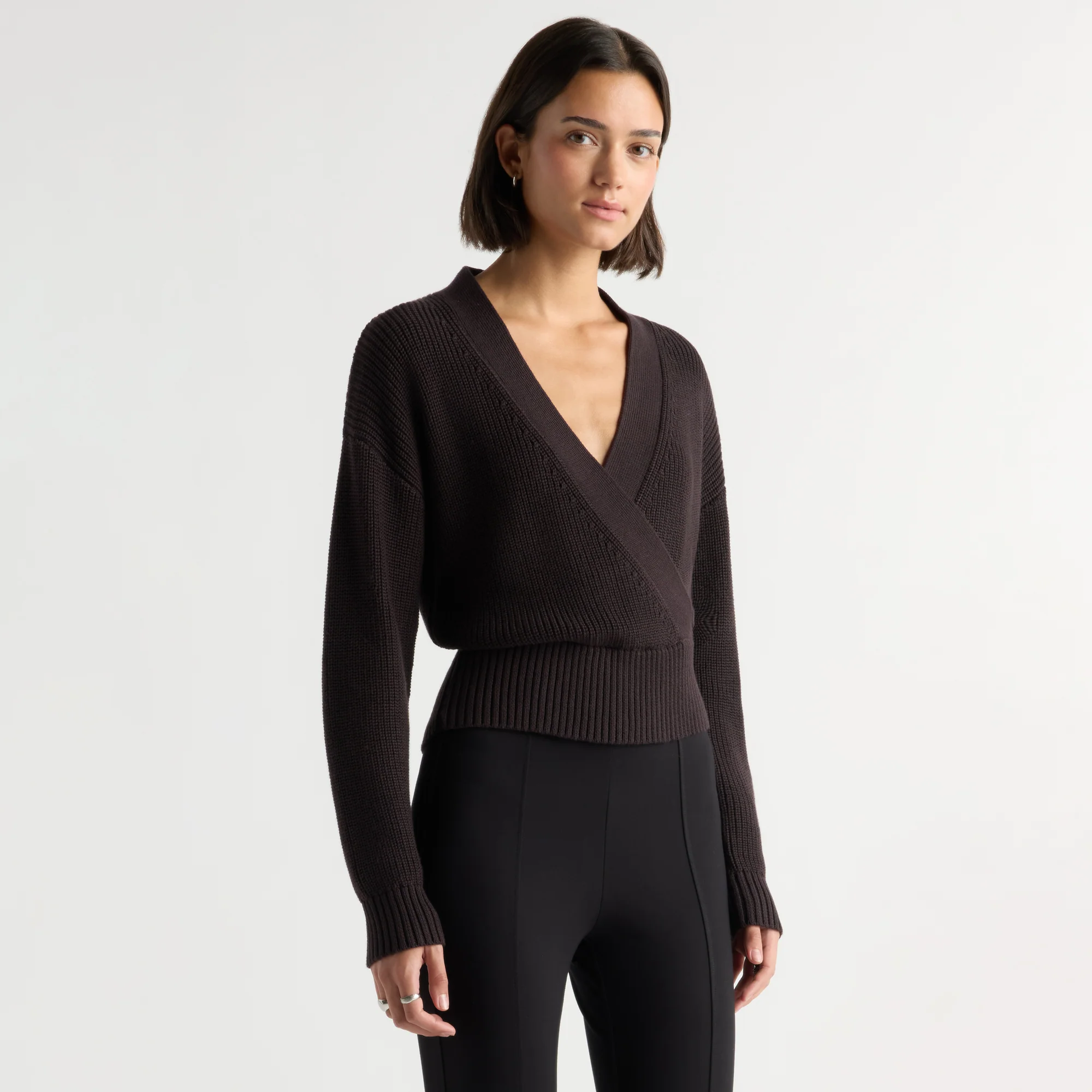 Maren Cropped V-Neck Sweater