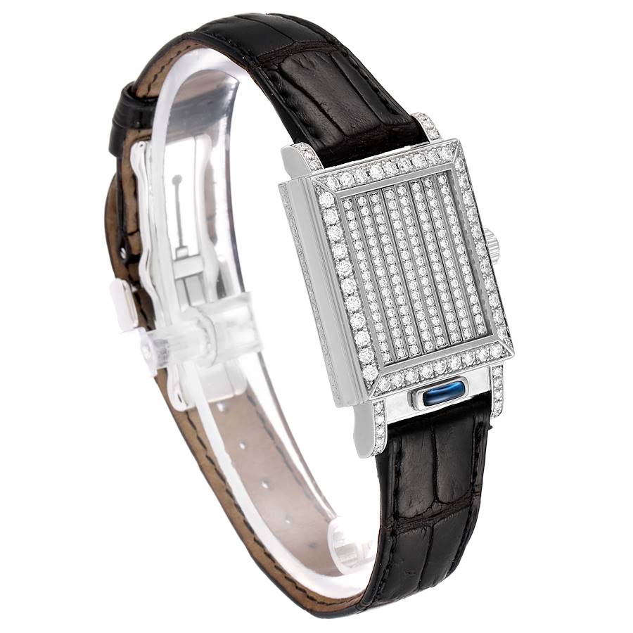 Vacheron Constantin Jalousie Shutter White Gold Diamond Ladies Watch 91002