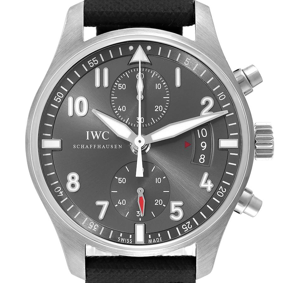 IWC Pilot Spitfire Chronograph Grey Dial Mens Watch IW387802