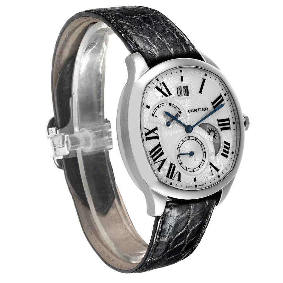 Cartier Drive Retrograde Large Day Night Steel Mens Watch WSNM0005 Card
