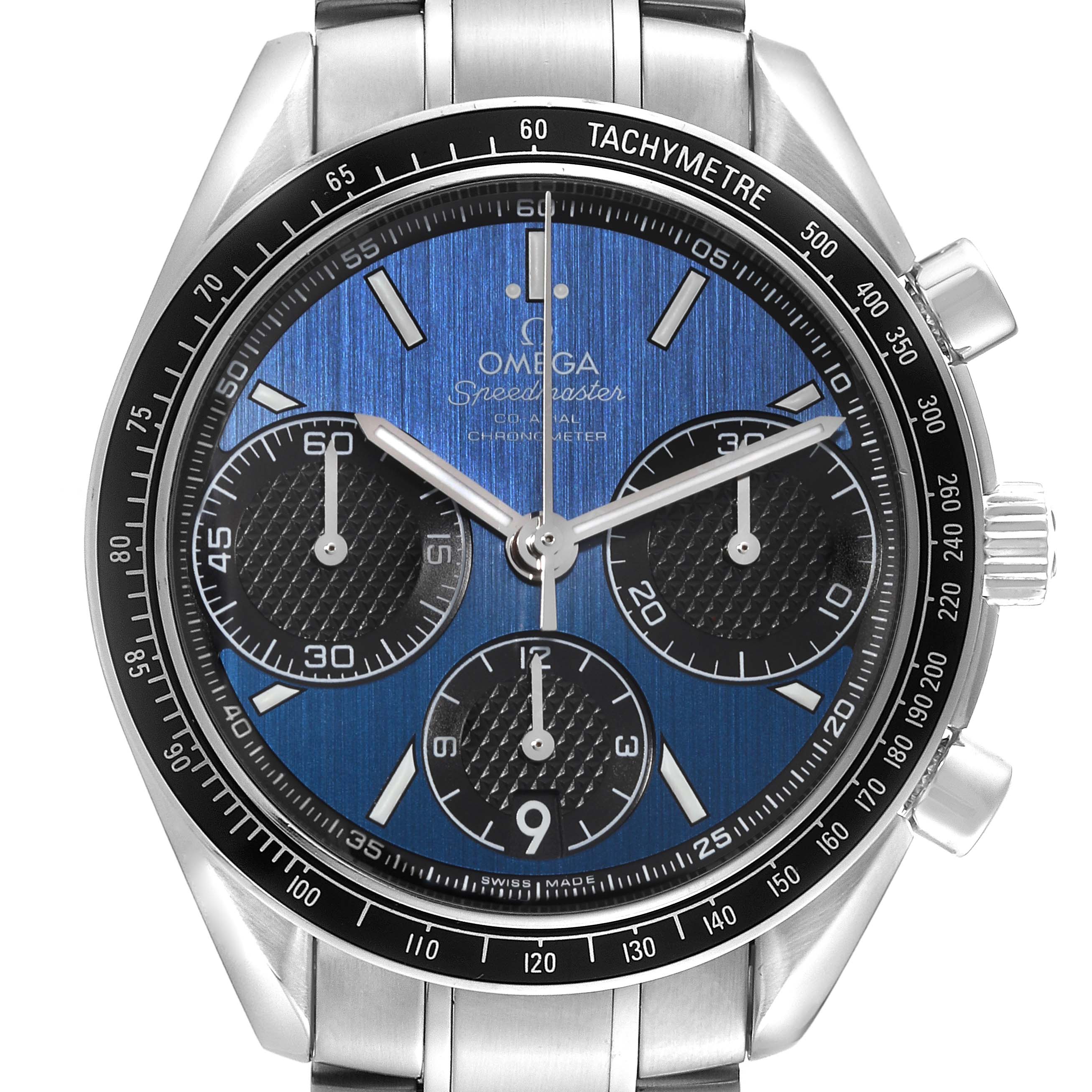 Omega Speedmaster Racing Blue Dial Steel Watch 40.0 MM 326.30.40.50.03.001
