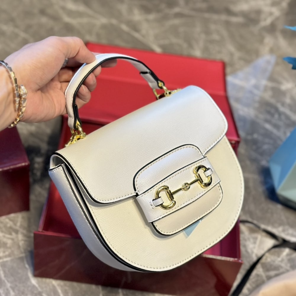 Gucci Horsebit 1955 Mini Top Handle Bag White ‎14Cm 781387 1Aaqd 9022