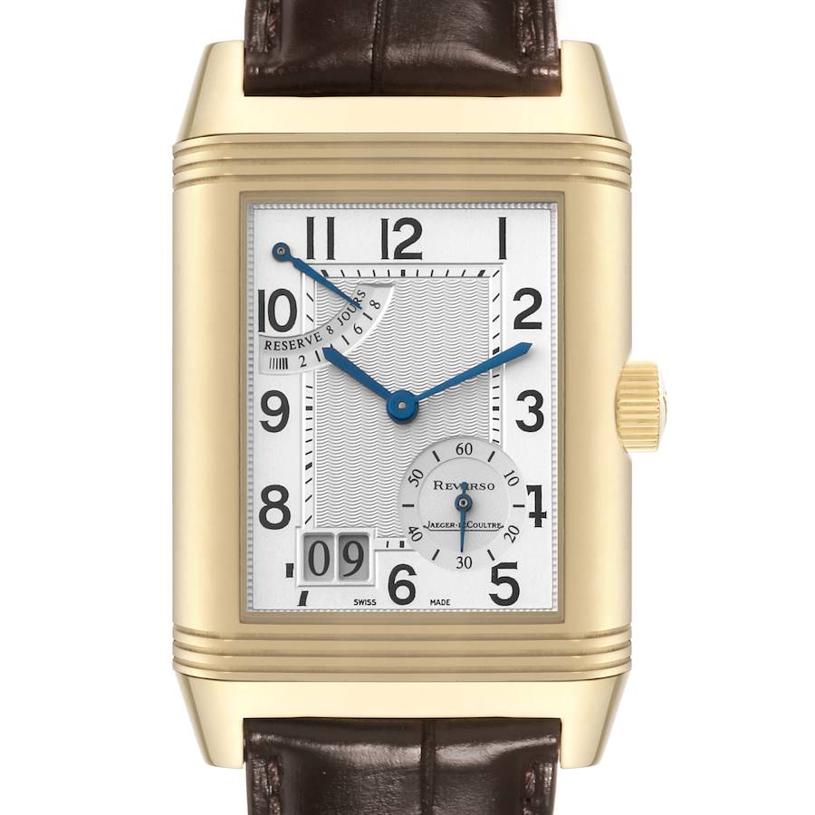 Jaeger LeCoultre Reverso Grande Date 8 Day Yellow Gold Watch 240.1.15 Q3001420 STOCK NUMBER: 63547