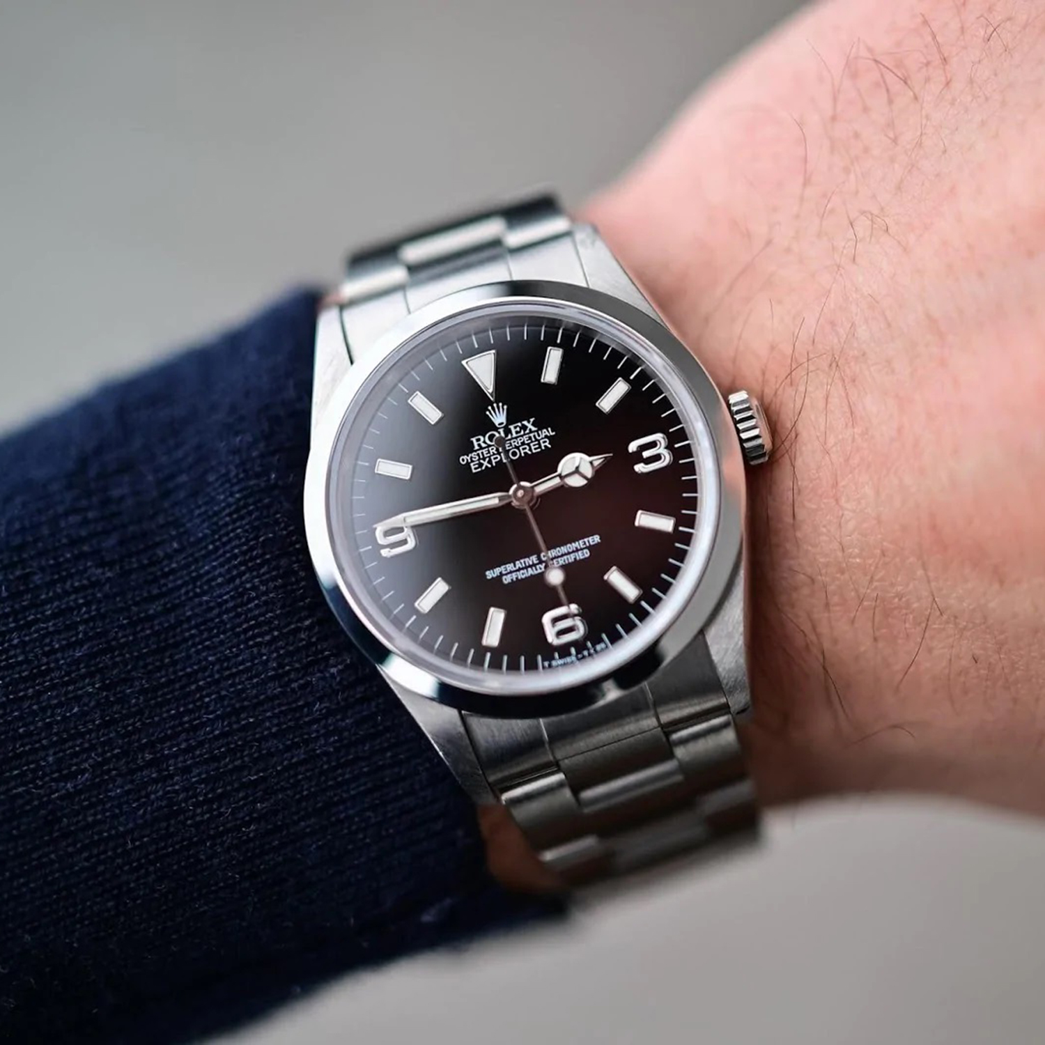 Rolex Explorer I MKII Stainless Steel Black Arabic Index 39mm 214270-0003 Unworn