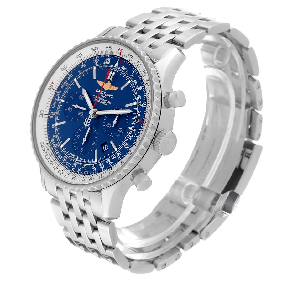 Breitling Navitimer 01 46mm Aurora Blue Dial Mens Watch AB0127