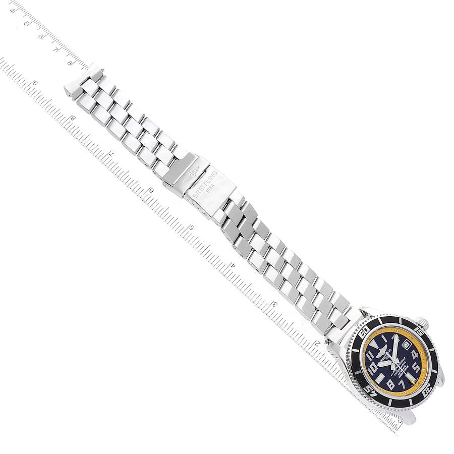 Breitling Superocean 42 Abyss Black Yellow Dial Mens Watch A17364