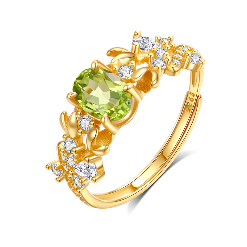 GemVibra Open Statement Ring with Mixed Crystals & Rhinestone Accents