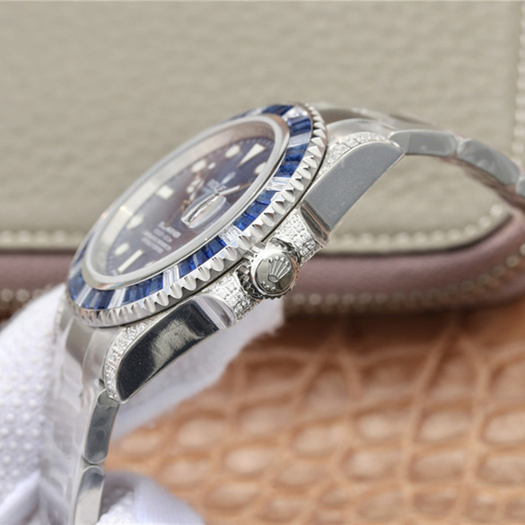 Rolex Submariner Date 116659 SABR 18K White Gold Diamonds Sapphires UNWORN