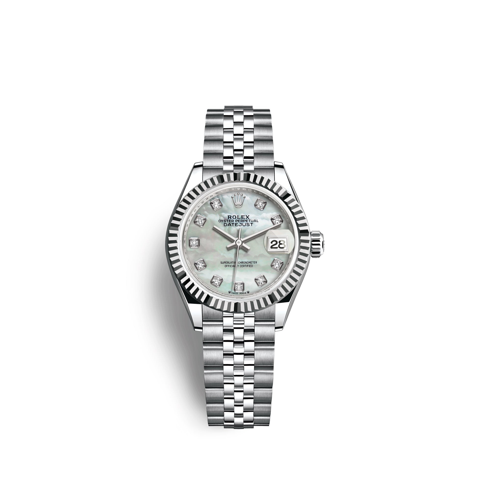 ?Limited Stock-Rolex Lady Datejust 28mm Everose Diamond Bezel Two-Tone 279381