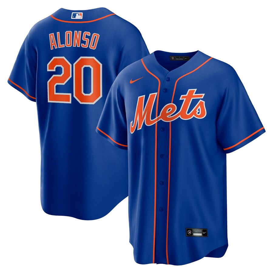 Pete Alonso New York Mets Alternate Player Name Jersey Royal