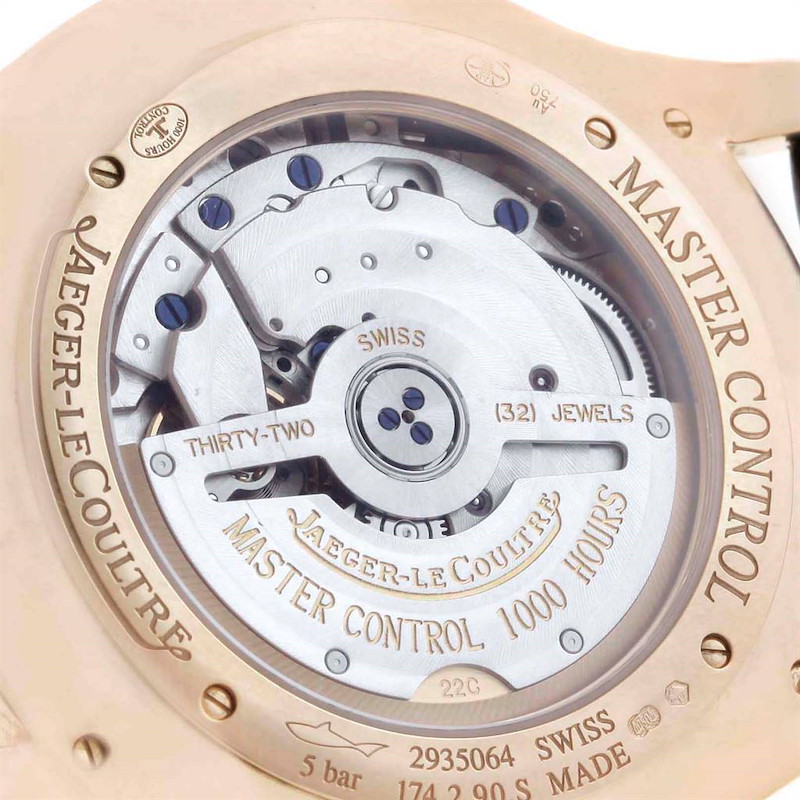 Jaeger LeCoultre Master Grande Ultra Thin 40mm Rose Gold Diamond Mens Watch Q1352502