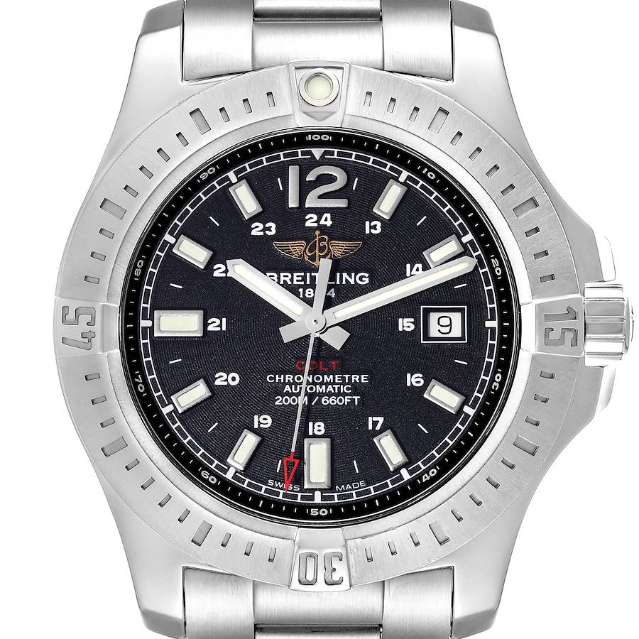 Breitling Colt Black Dial Automatic Steel Mens Watch A17388