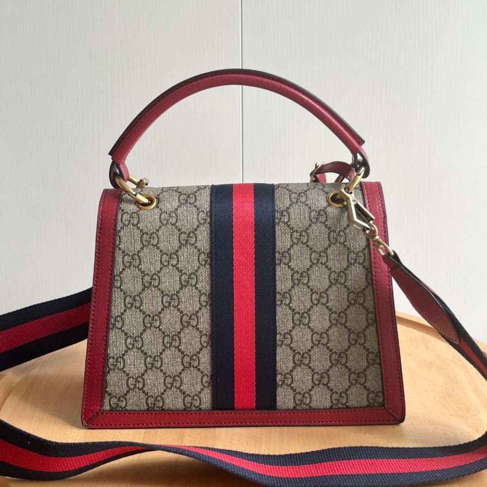 Gucci Queen Margaret GG Small Top Handle Bag Red 25cm 476541 9I6ST 8540