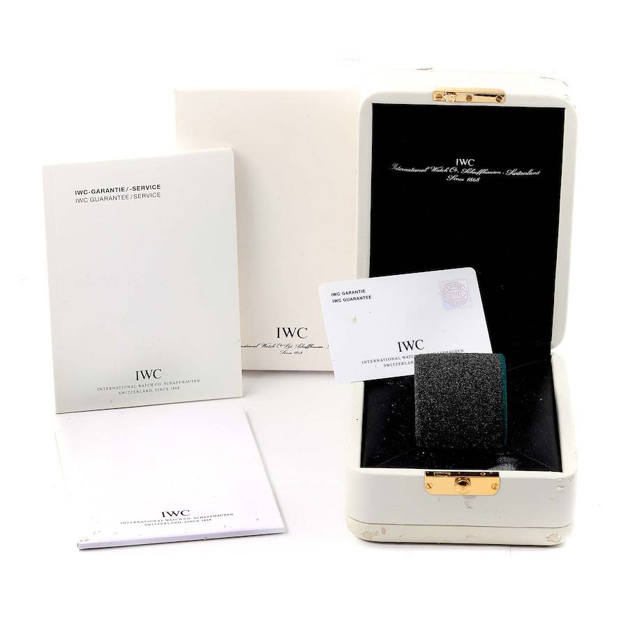 IWC Portuguese Chronograph Black Dial Rose Gold Mens Watch IW371415