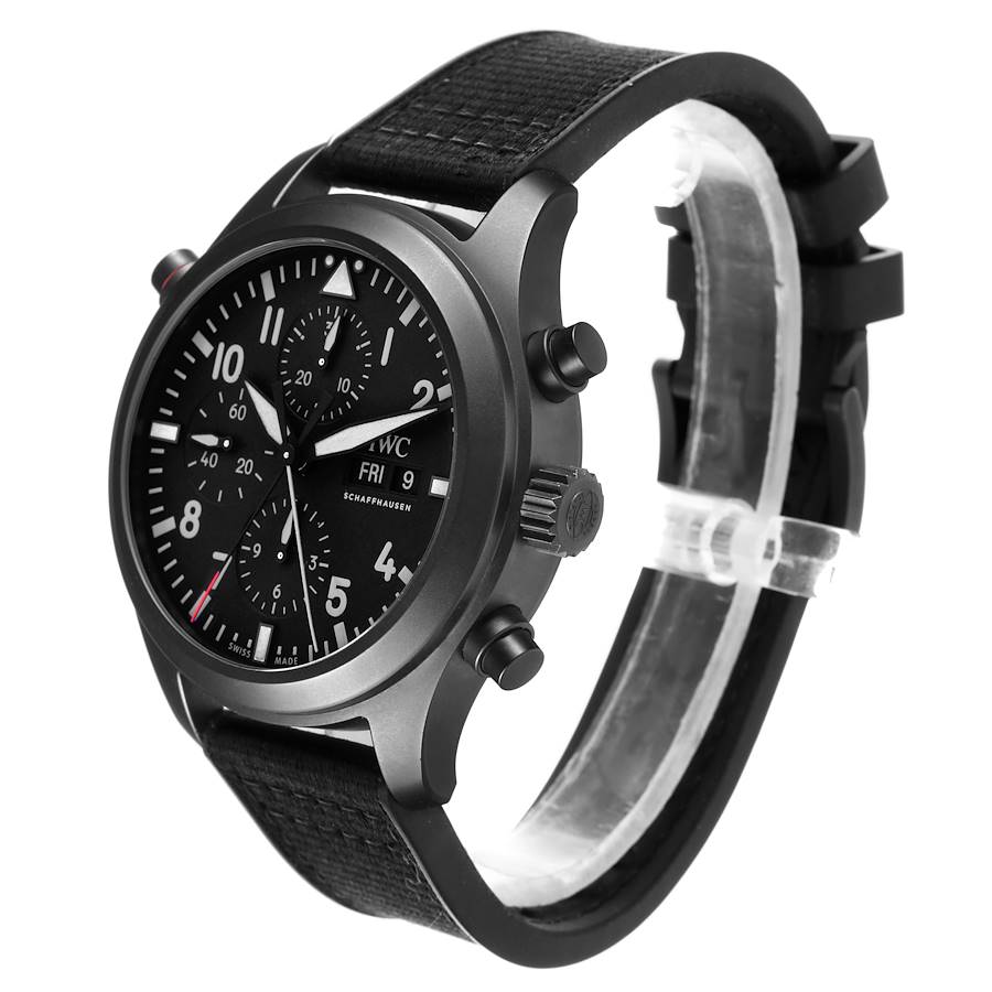 IWC Pilot Top Gun Double Chronograph Ceratanium Mens Watch IW371815