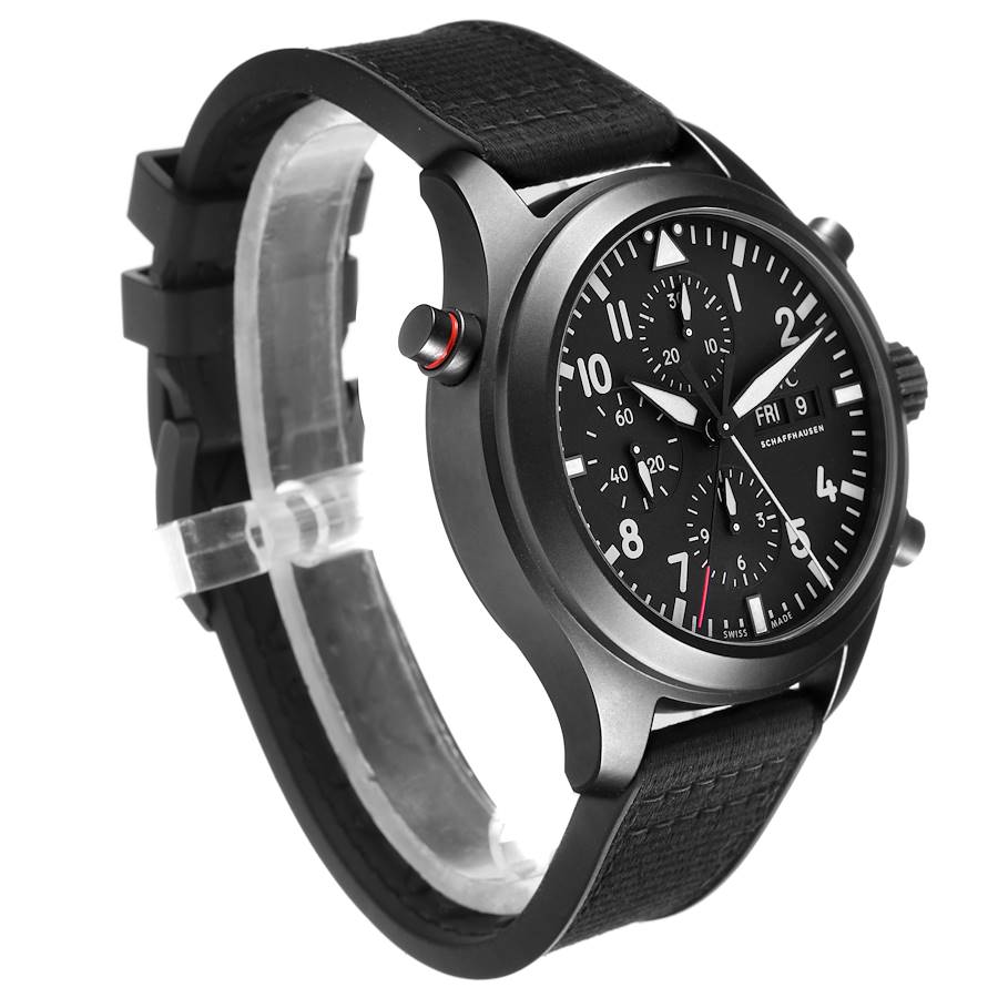 IWC Pilot Top Gun Double Chronograph Ceratanium Mens Watch IW371815