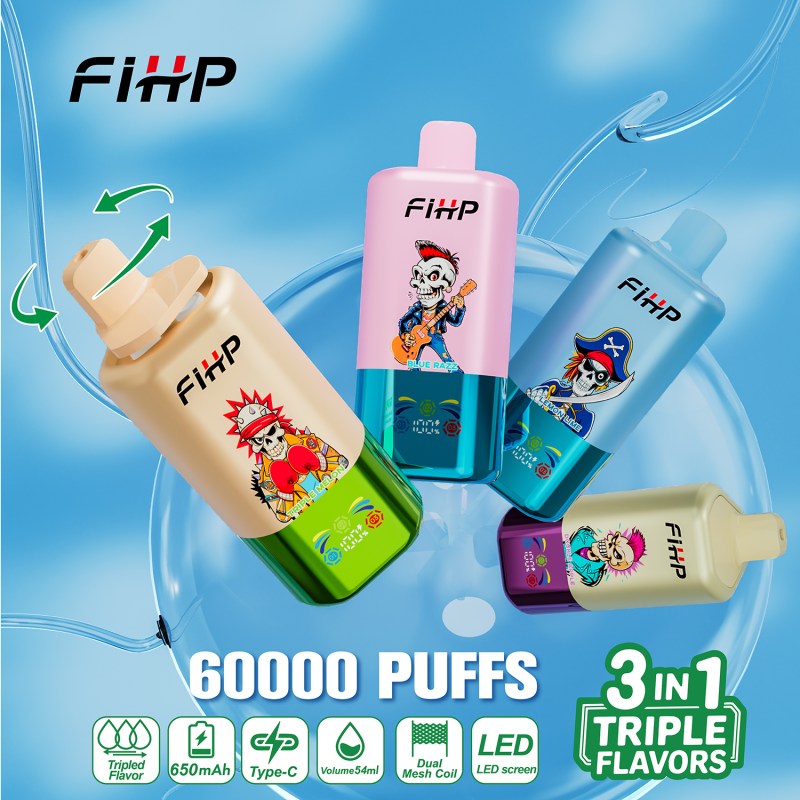 🎉 FIHP Triple 60K Puffs 3 in 1 Flavors Disposable Vape | 60 000 Zaciągnięć — 20% TANIEJ! | Hurtowe Rabaty dla Nowych Klientów 🚚 Szybka Dostawa z Polski ⭐