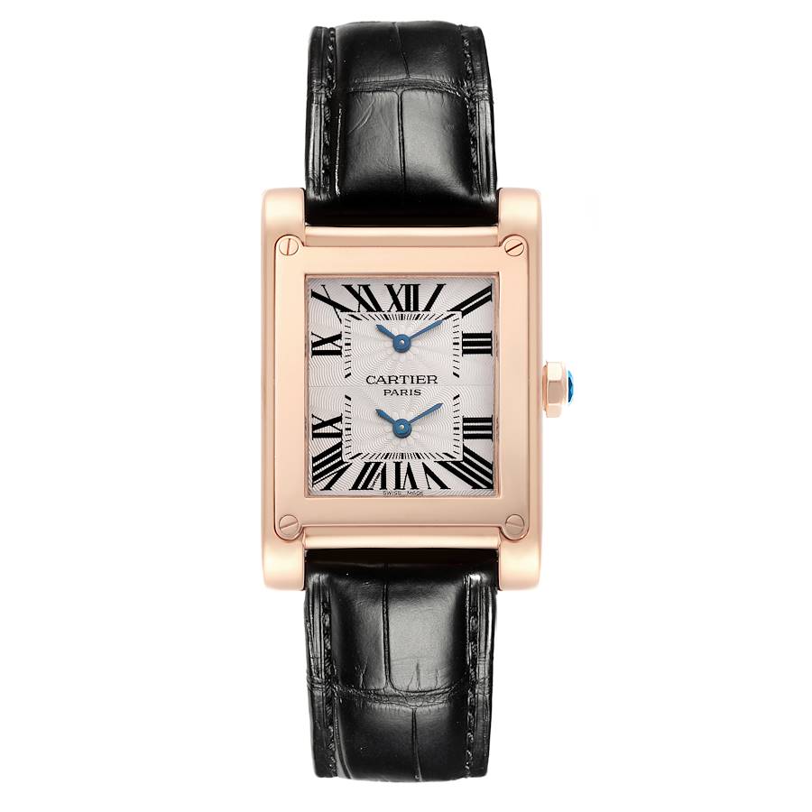 Cartier Tank a Vis Dual Time Rose Gold Mens Watch W1537651