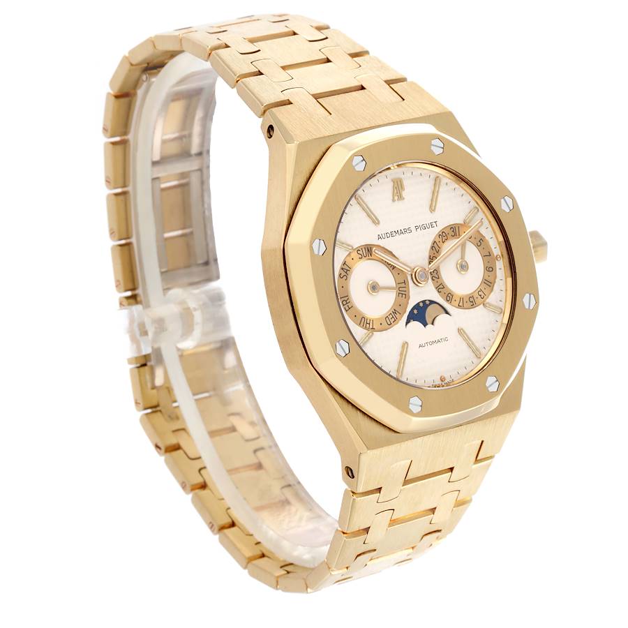 Audemars Piguet Royal Oak Yellow Gold Day Date Moonphase Mens Watch 25594BA