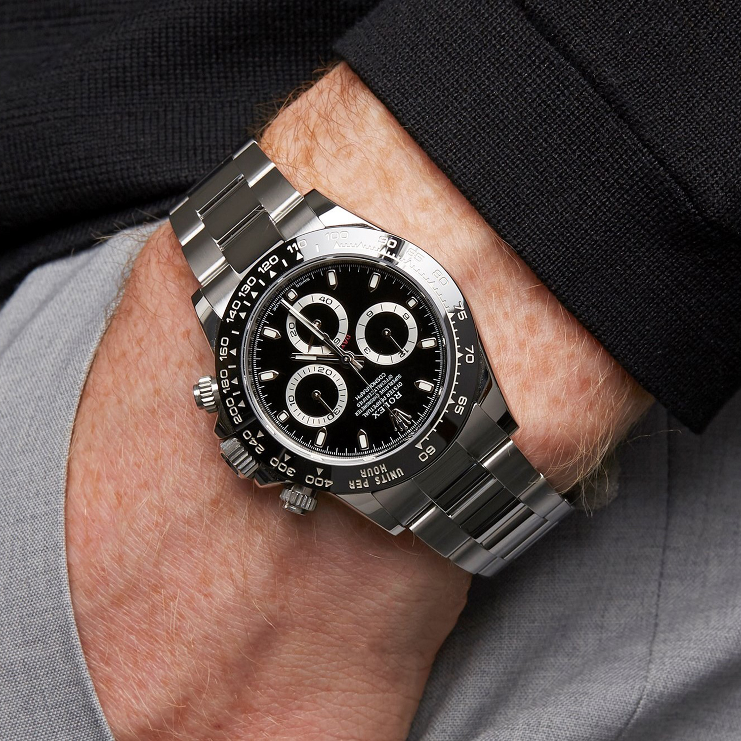 ​Rollie-The Crown Cosmograph Daytona Black Dial Stainless Steel 116500ln-0002