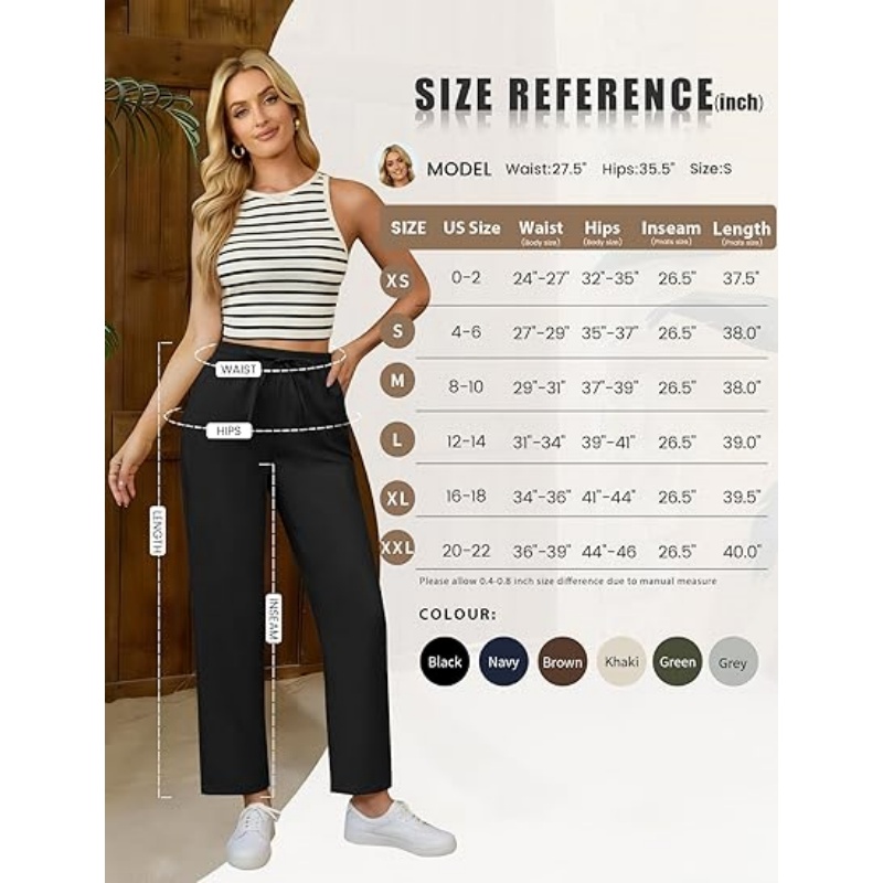 Womens Cropped Linen Pants