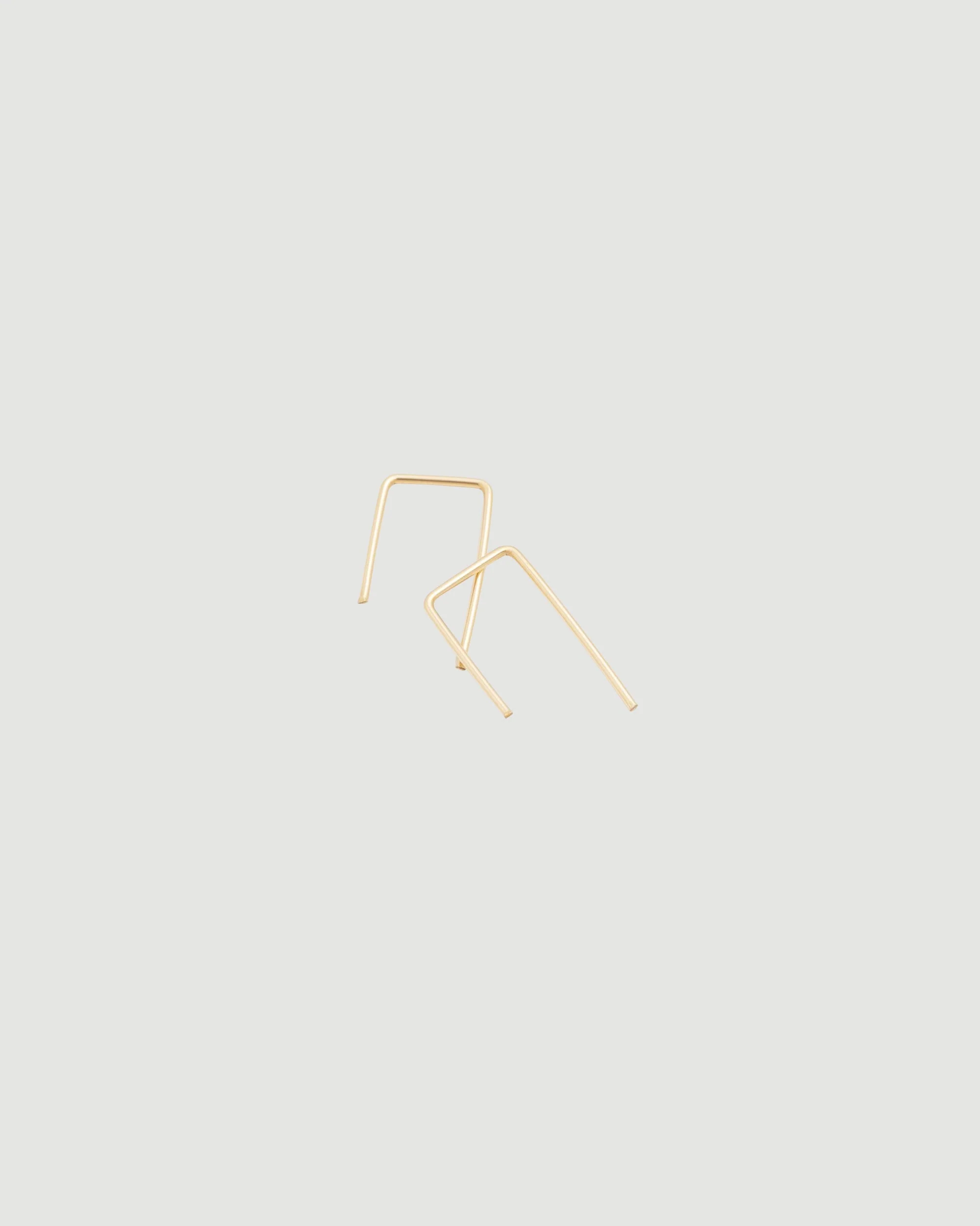 14K Gold Staple Earrings
