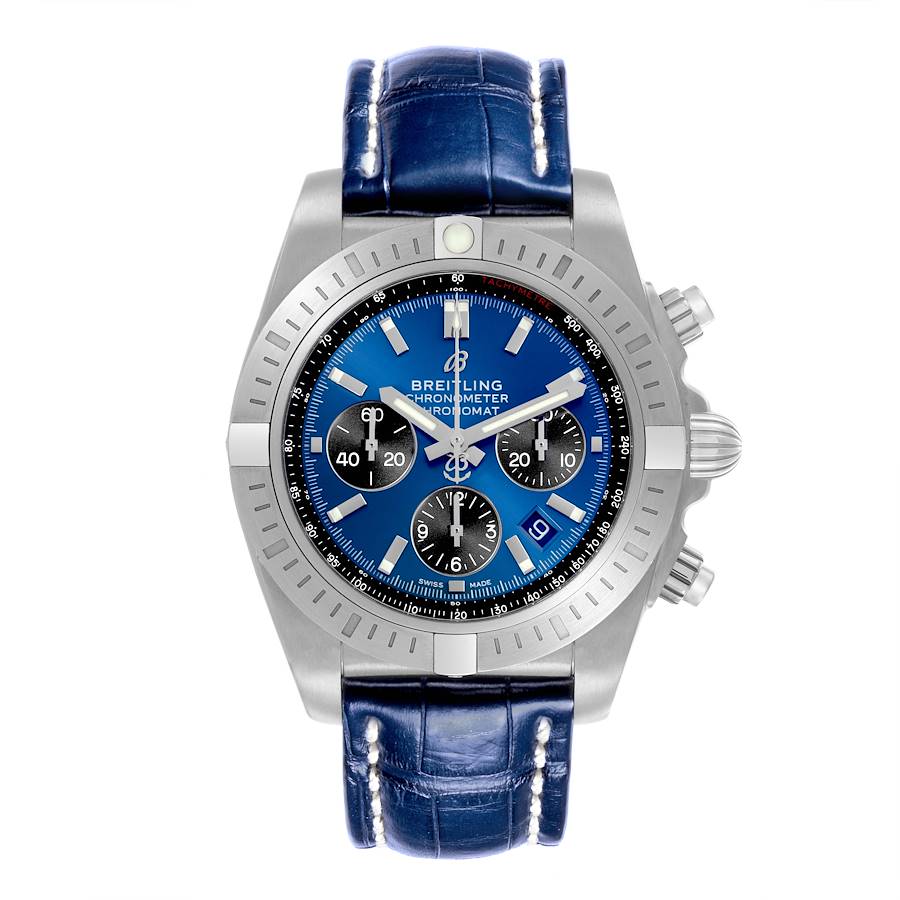 Breitling Chronomat Airbourne SE Blue Dial Steel Mens Watch AB0115