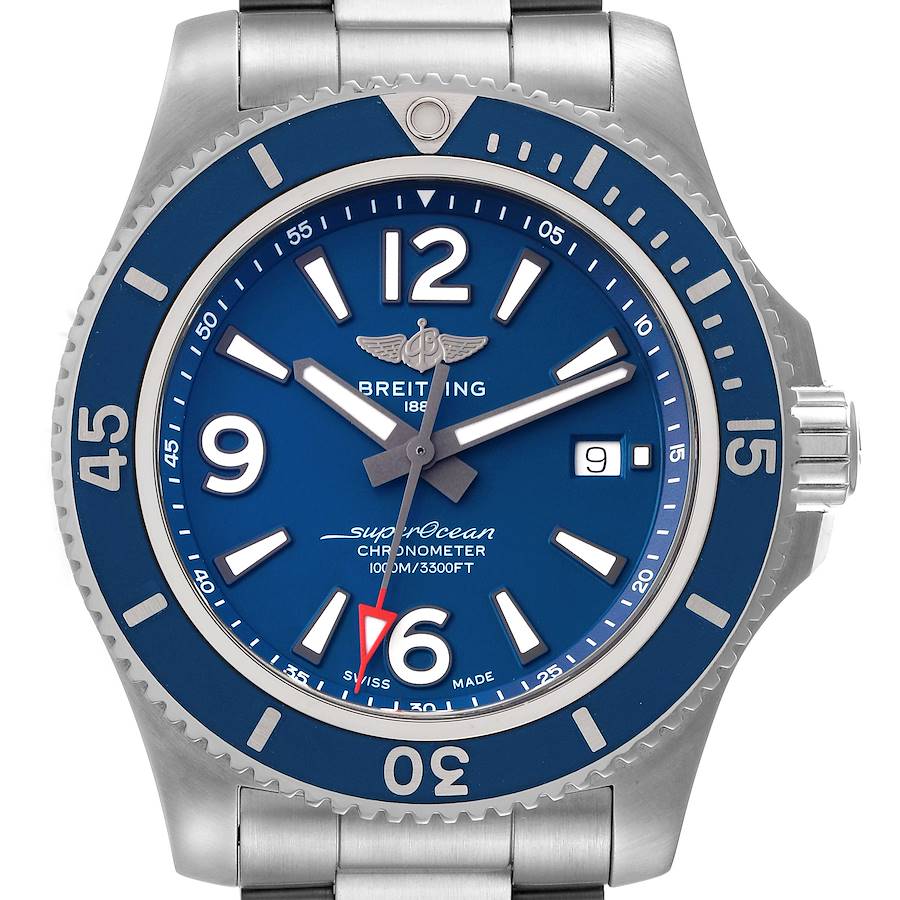 Breitling Superocean II Blue Dial Steel Mens Watch A17367