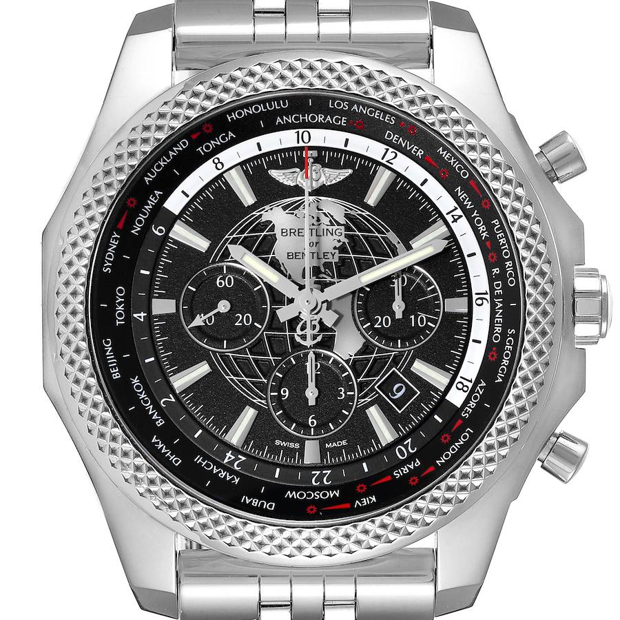 Breitling Bentley GMT B05 Unitime Black Dial Mens Watch AB0521