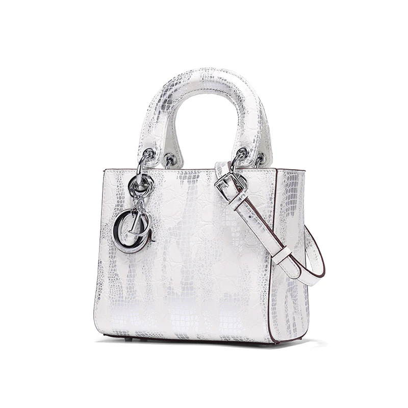 New Bags for Women Contrast Color Snake Print Princess Diana Bags Women’s Handbags High-end Glossy Single Shoulder Crossbody Bag