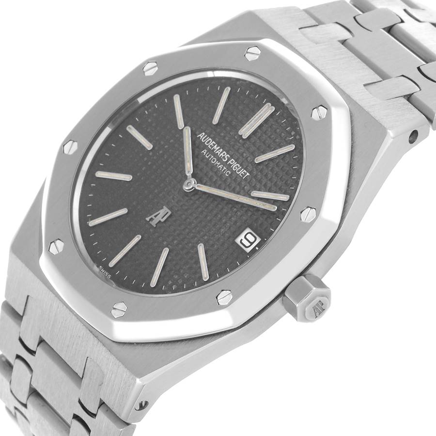 Audemars Piguet Royal Oak Jumbo 39mm Black Dial Steel Mens Watch 5402ST