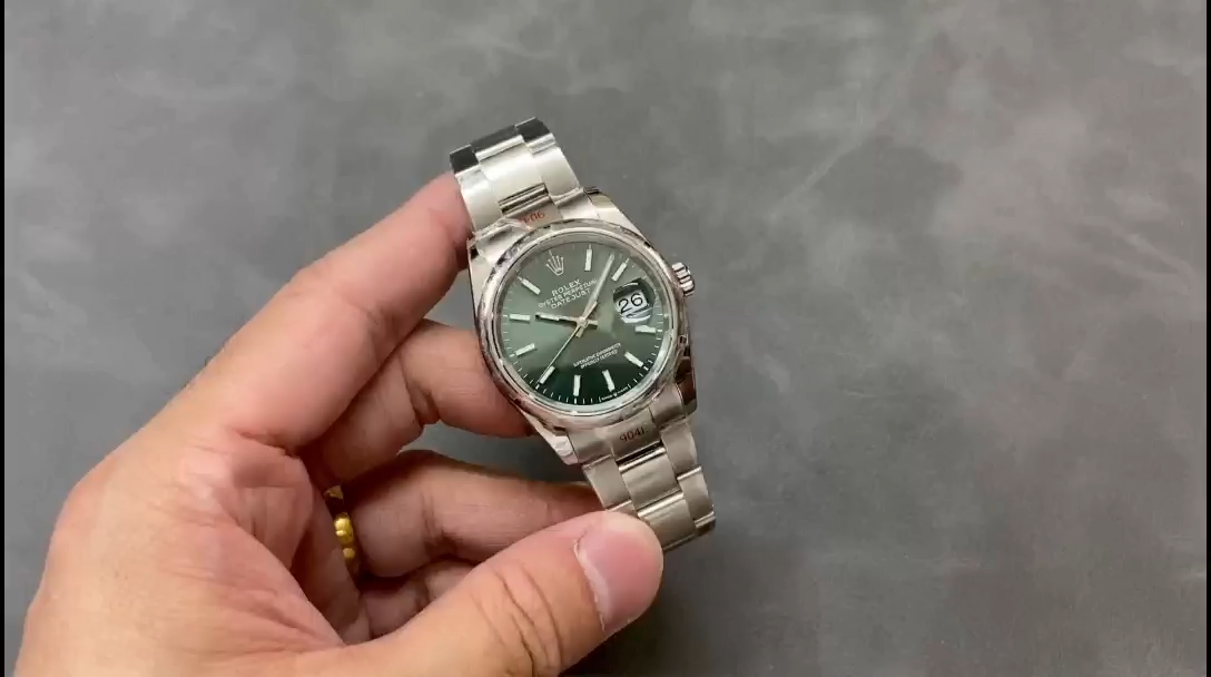 Rolex Datejust 126200 Green Index Dial Stainless steel 36MM Unisex Replica Watch
