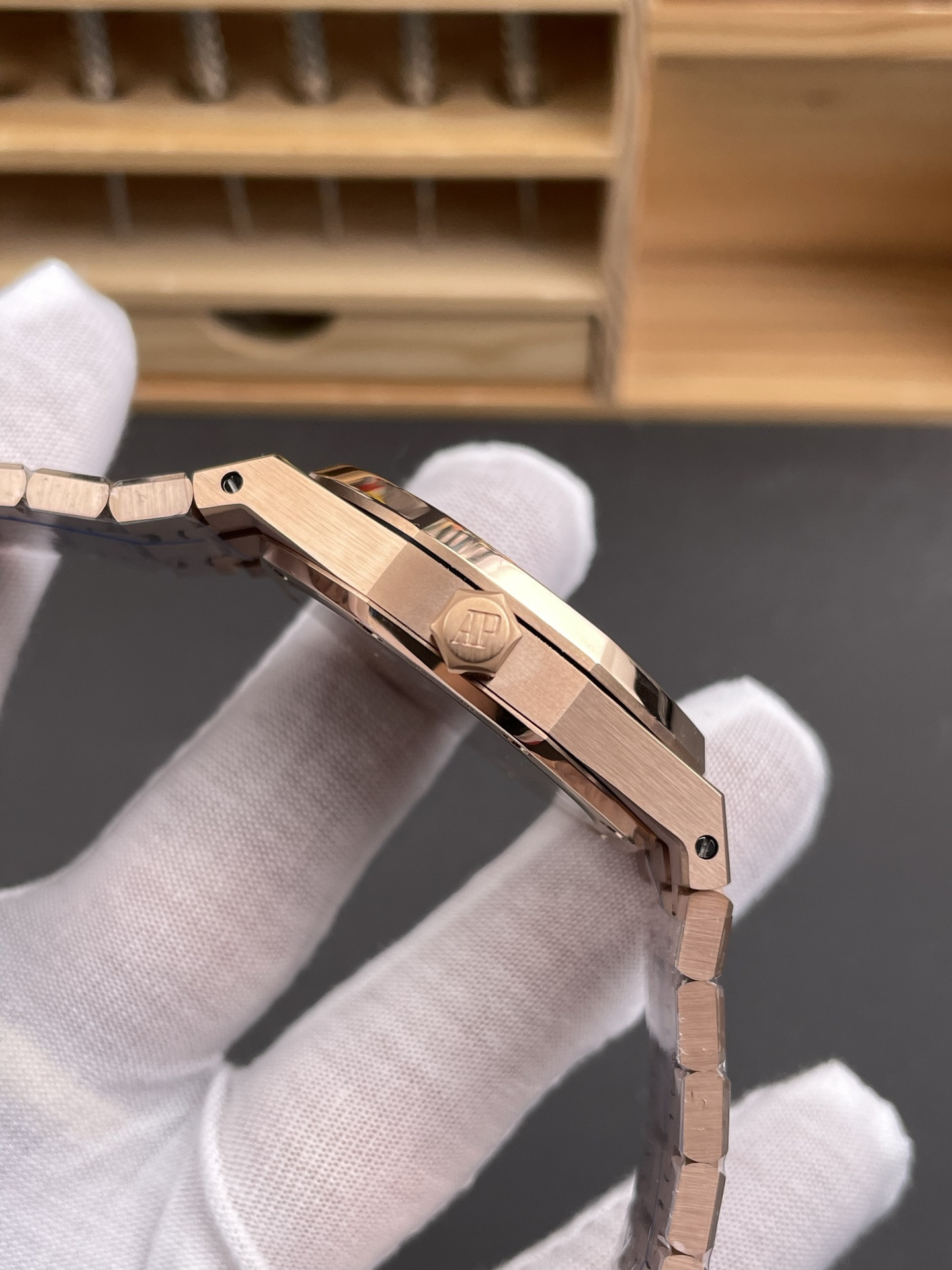 Royal Oak 15510 Rose Gold Blue Dial