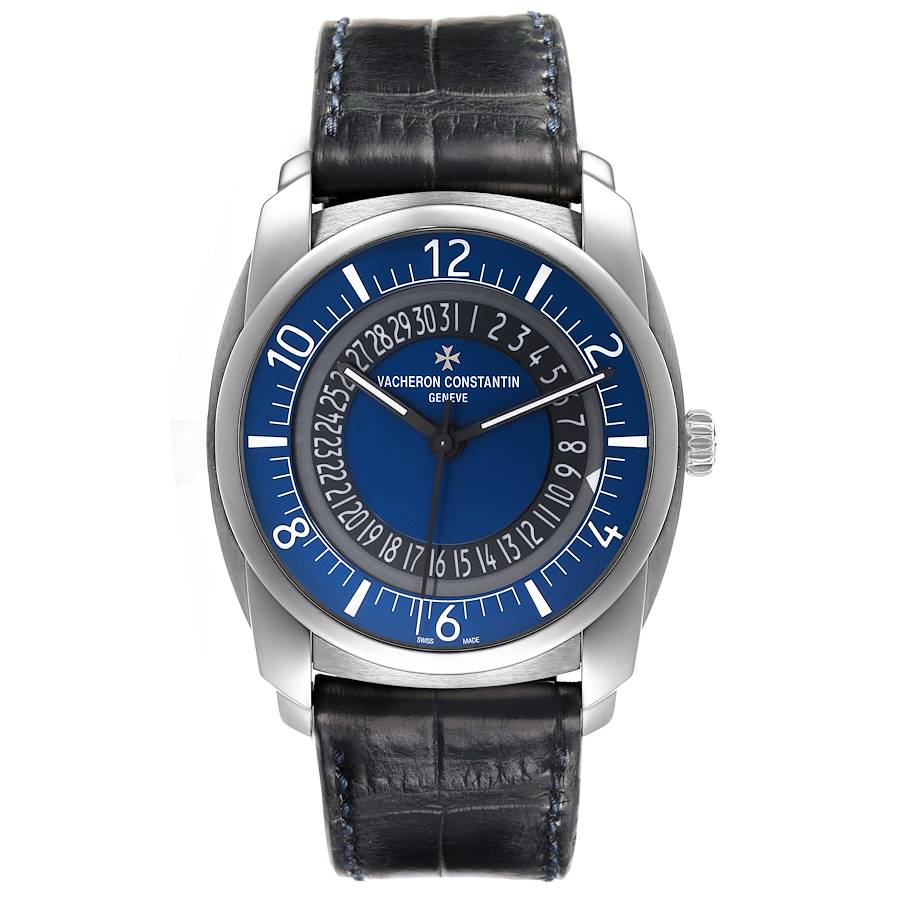 Vacheron Constantin Quai De L'ile Date Blue Dial Steel Watch 4500S
