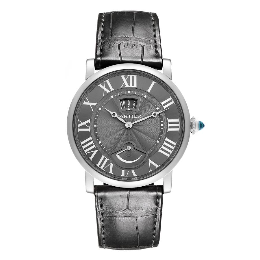 Cartier Rotonde Limited Edition White Gold Gray Dial Mens Watch W1556253