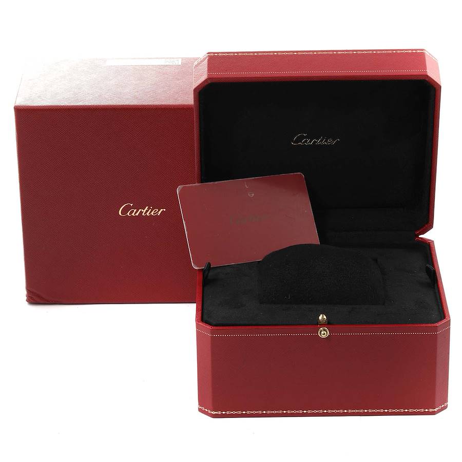 Cartier Santos Midsize Yellow Gold Diamond Mens Watch WJSA0008