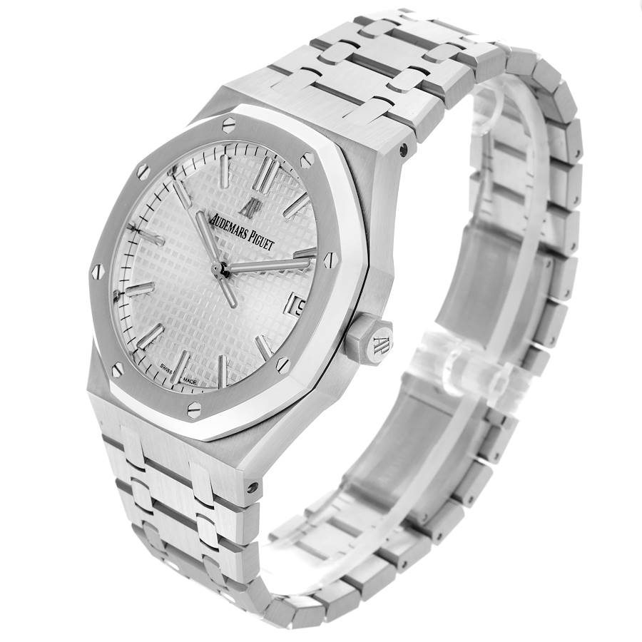Audemars Piguet Royal Oak White Dial Steel Mens Watch 15500ST