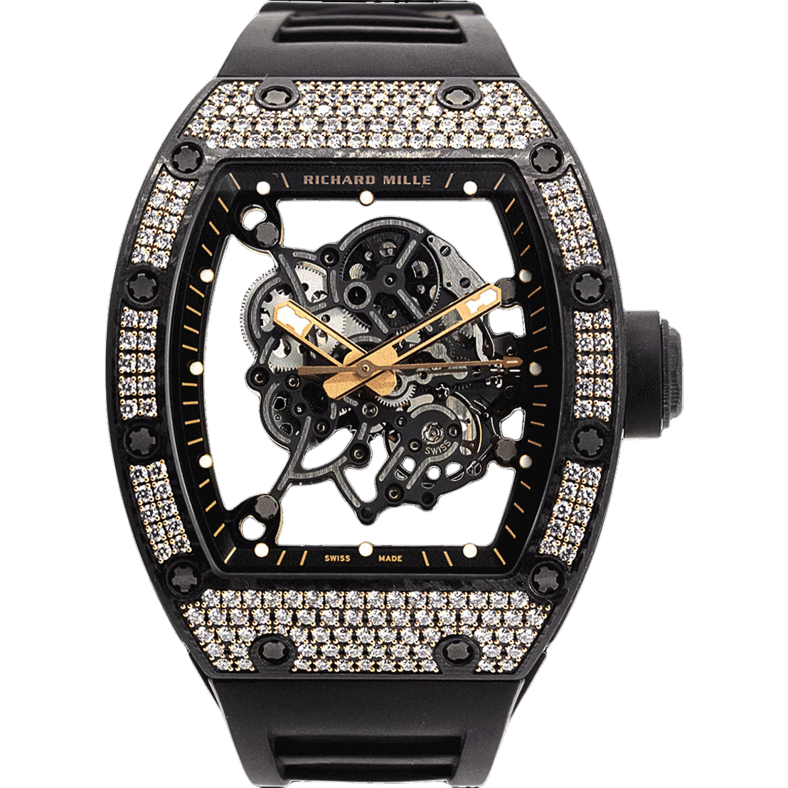 Richard Mille RM055 Bubba Watson Diamonds Rose Gold Carbon TPT