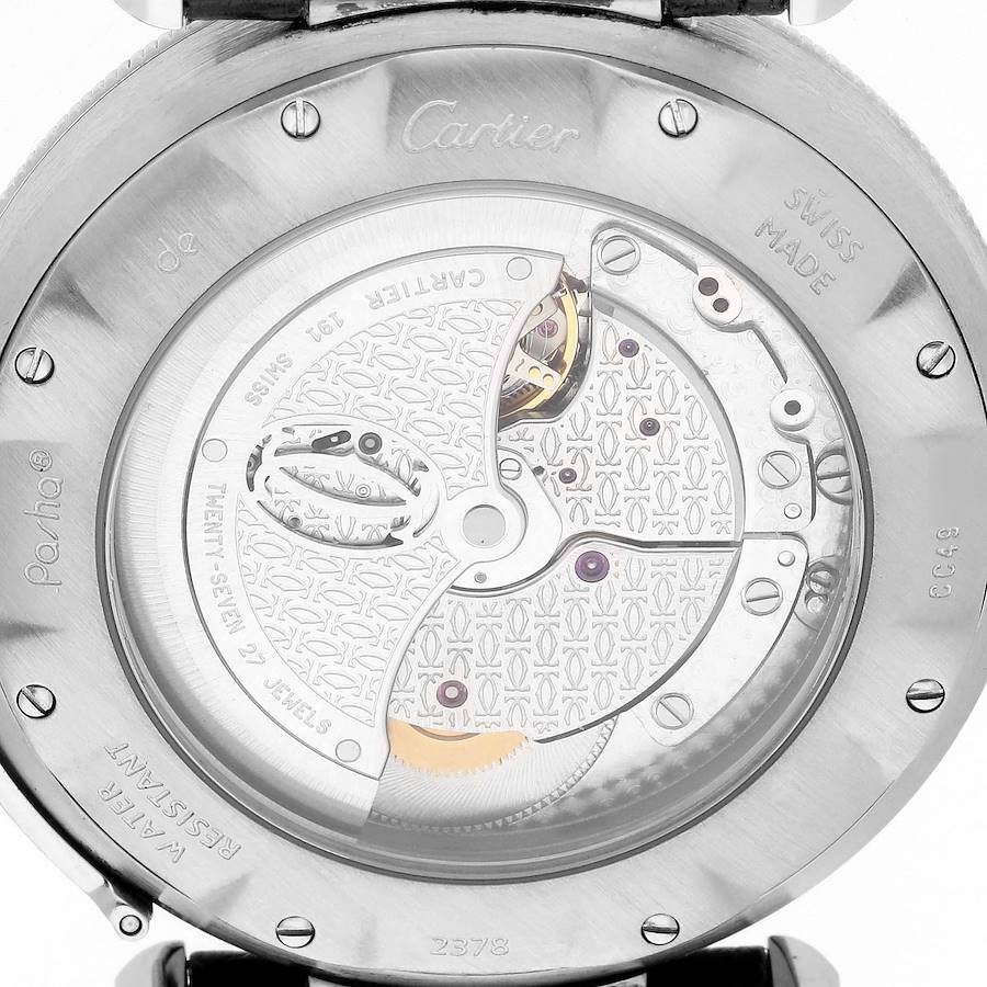 Cartier Pasha 38mm Silver Dial Automatic Steel Mens Watch W31059H3