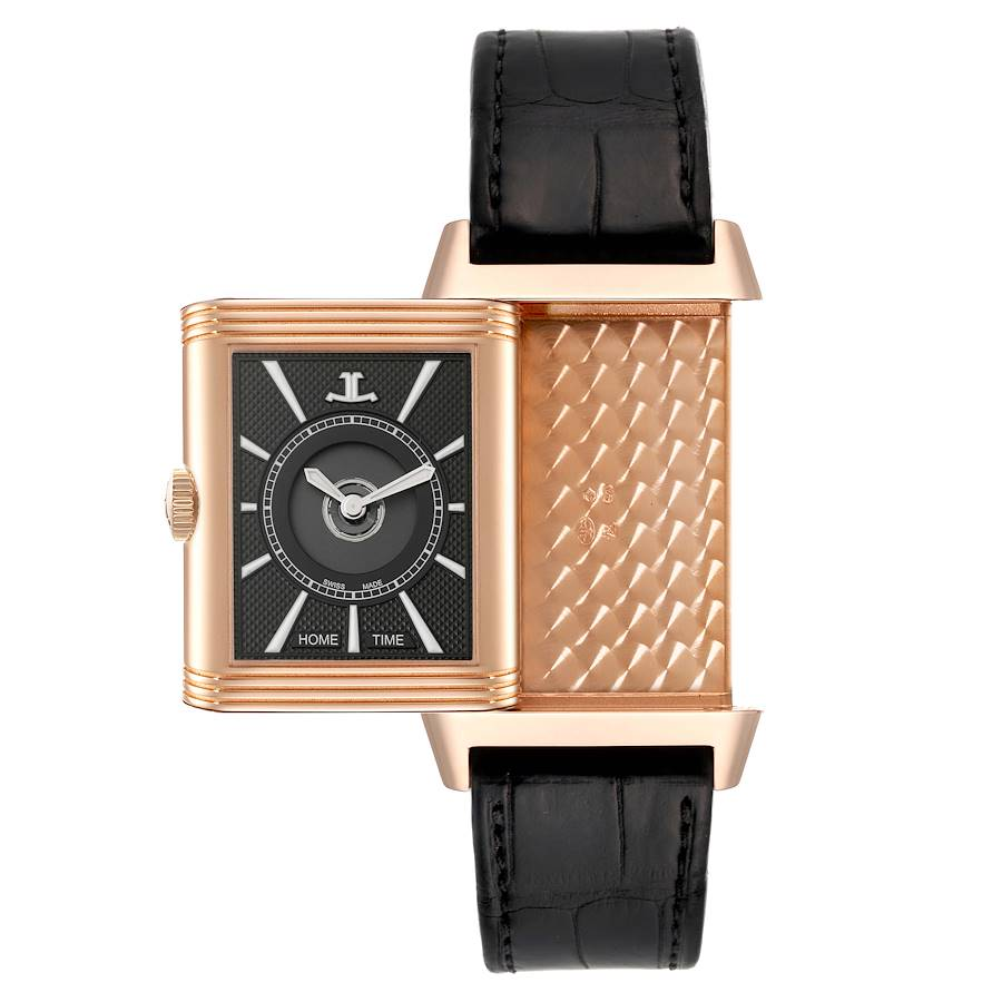 Jaeger LeCoultre Reverso Duoface Rose Gold Mens Watch 215.2.S9 Q3832420 Card