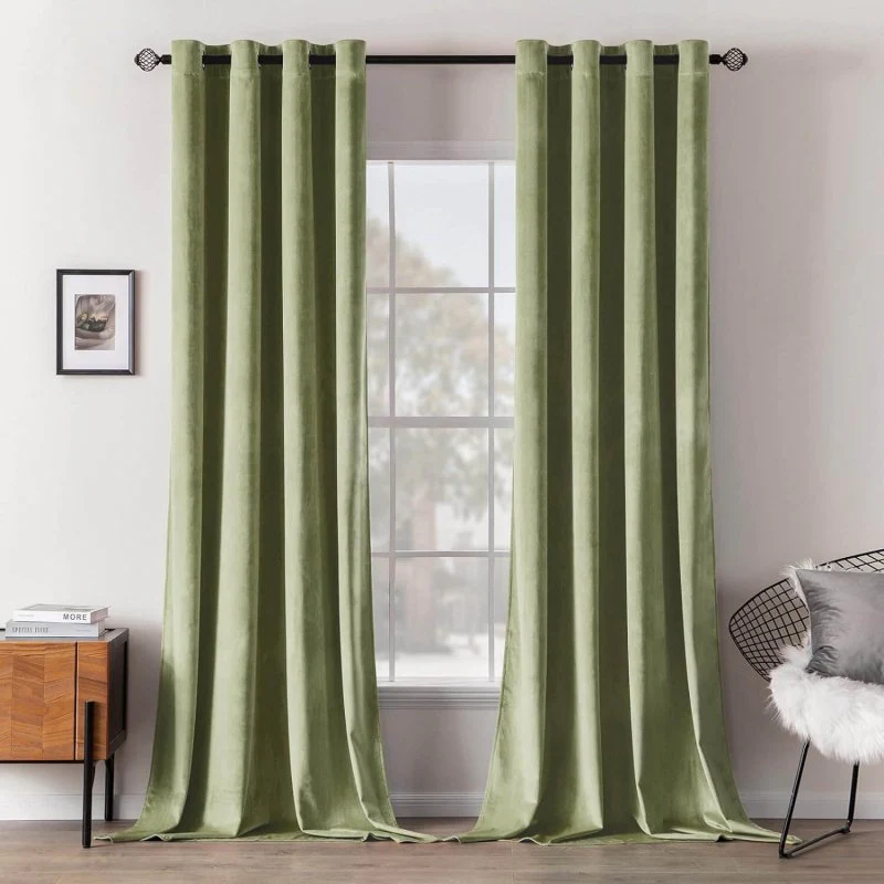Custom Velvet Luxury Blackout Curtains  (2 Panels) - Grommet