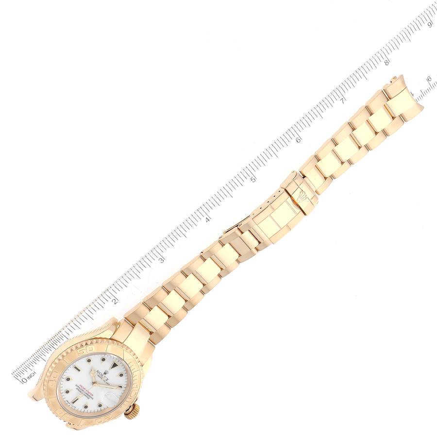 Rolex Yachtmaster 40mm Yellow Gold White Dial Mens Watch 16628
