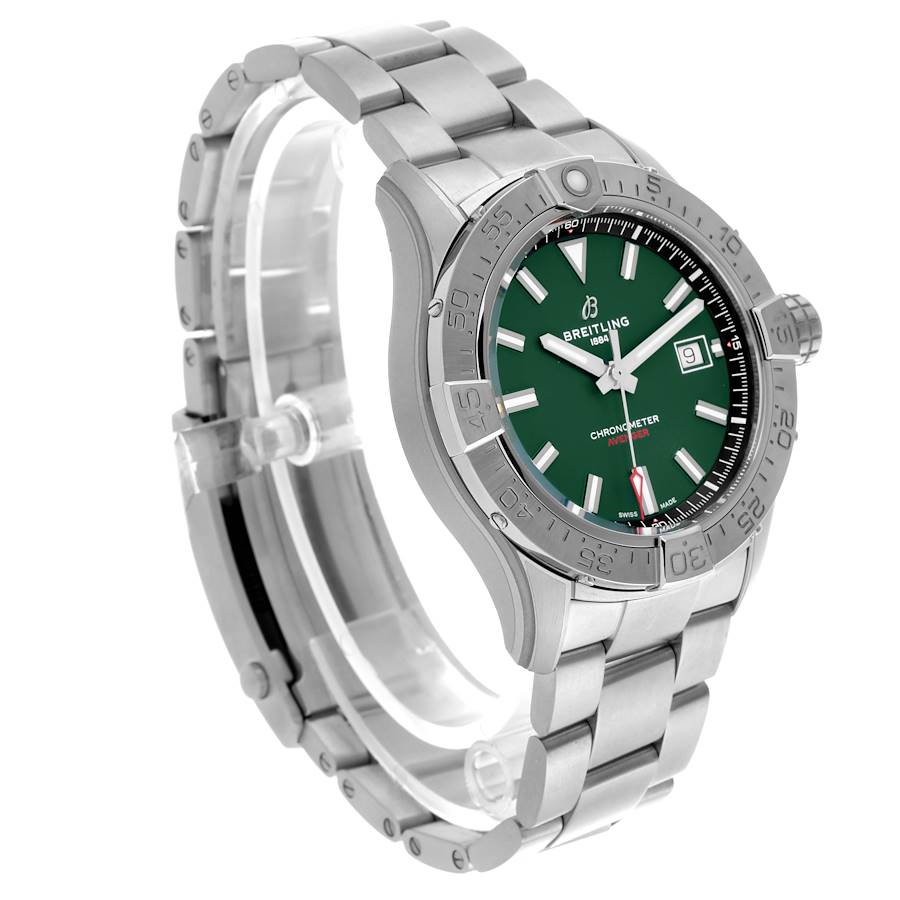 Breitling Avenger 42 Green Dial Steel Mens Watch A17328