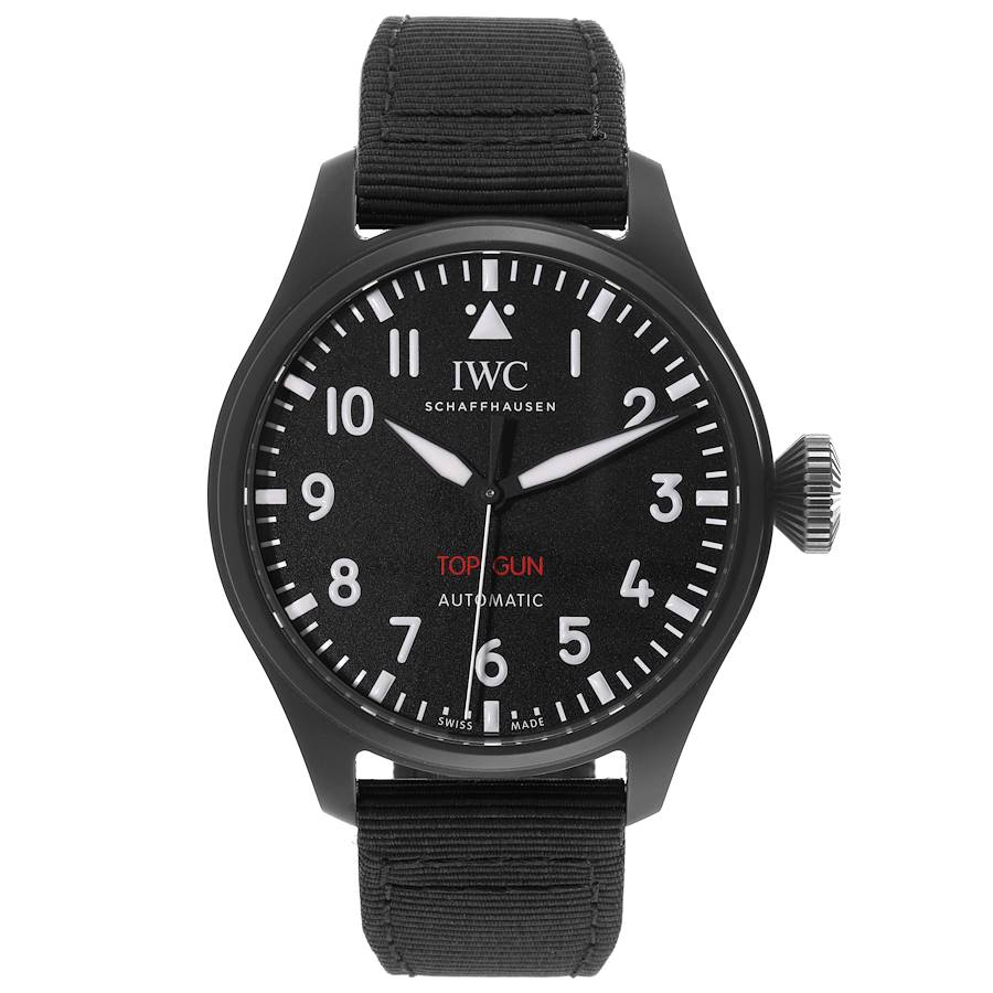 IWC Big Pilot 43mm Top Gun Black Dial Automatic Mens Watch IW329801