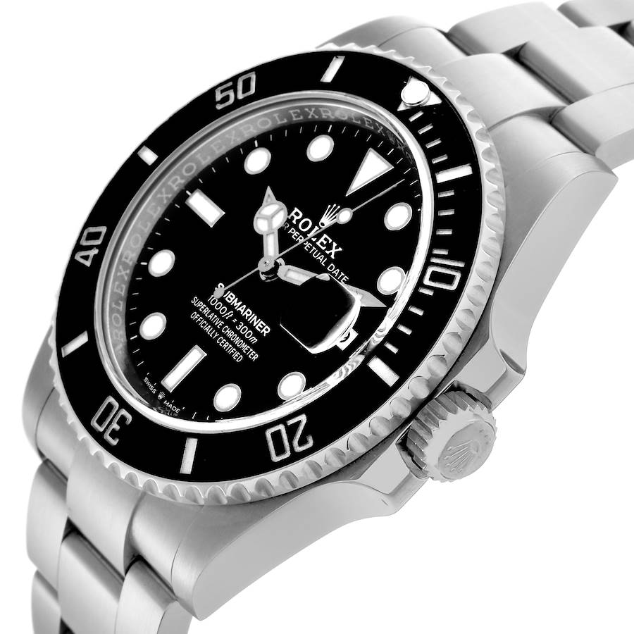 Rolex Submariner Black Dial Ceramic Bezel Steel Mens Watch 126610