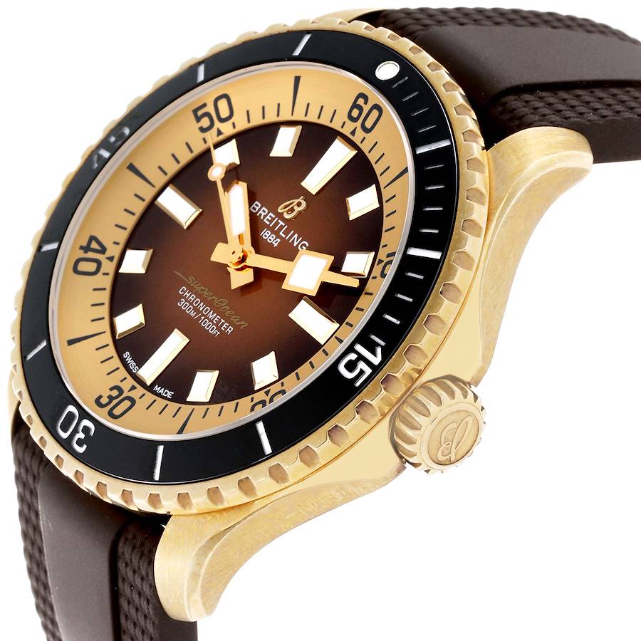 Breitling Superocean 44 Brown Dial Bronze Mens Watch A17376