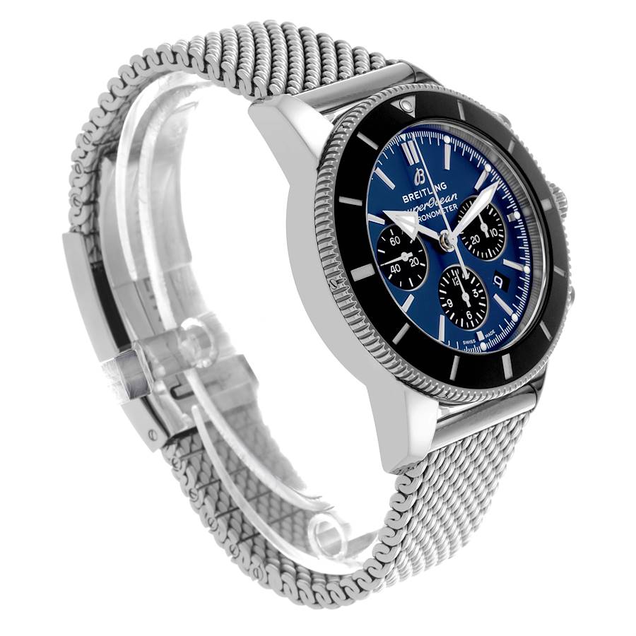 Breitling SuperOcean Heritage II B01 Blue Dial Steel Mens Watch AB0162