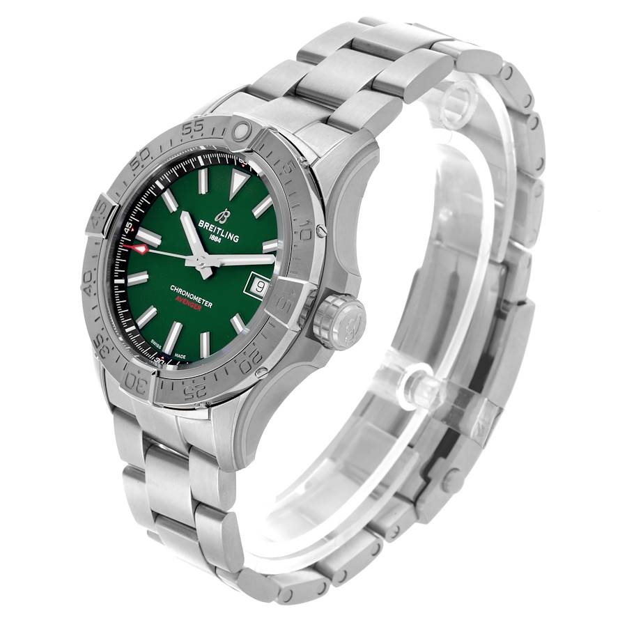 Breitling Avenger 42 Green Dial Steel Mens Watch A17328